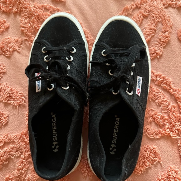 Superga Classic Women’s Sneakers Sz 38 Black - Picture 4 of 4